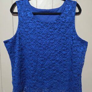 Blue lace blouse